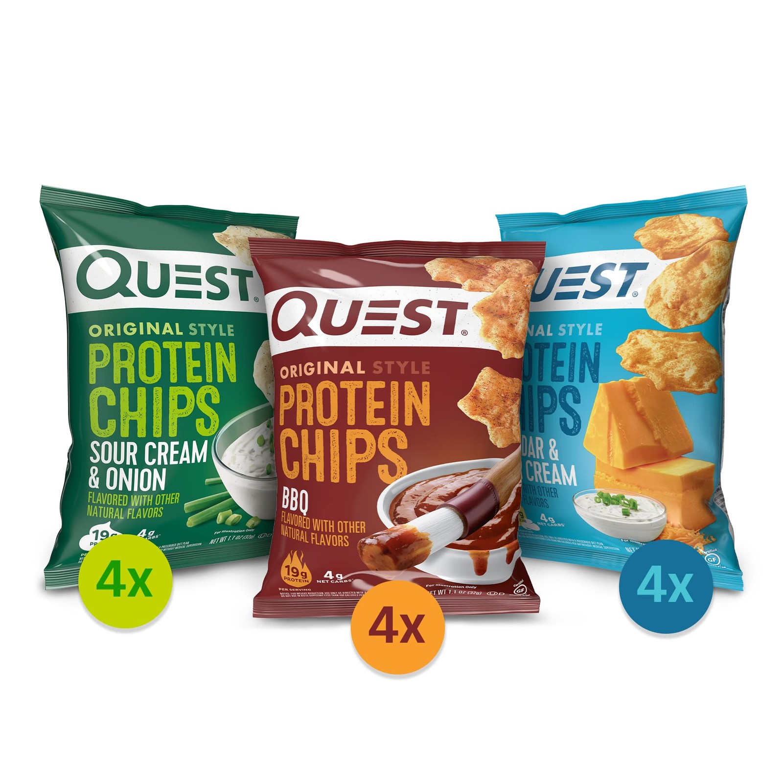 Quest Nutrition Protein Chips Variety Pack Tortilla Style Spicy 12-Count
