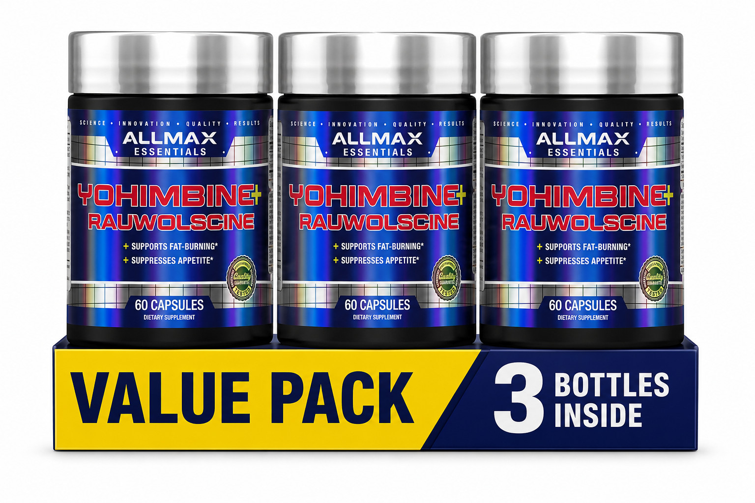 Yohimbine + Rauwolscine, 60 Capsules pack of 3