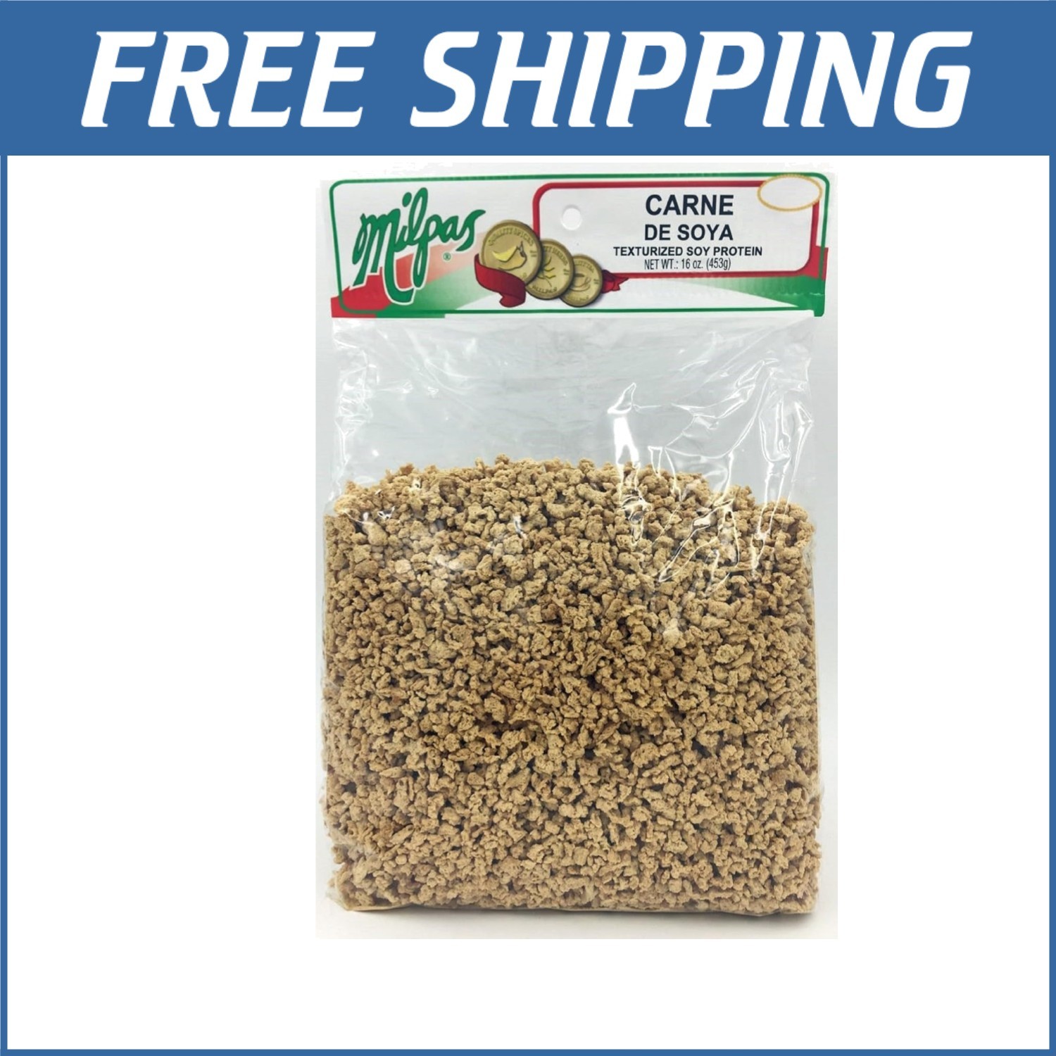 Bulk Soya Carne Protein – 12 x 16oz Packs of Textured Soy for Vegetarian Meals=