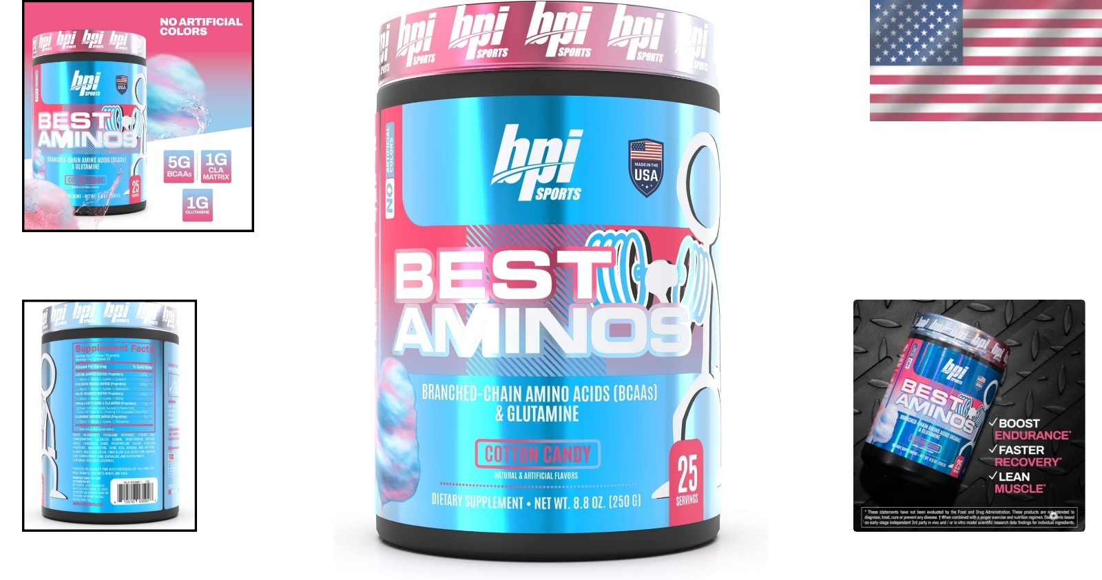8.8 oz Best Aminos BCAA Powder – Hydration & Muscle Recovery Drink for Adults