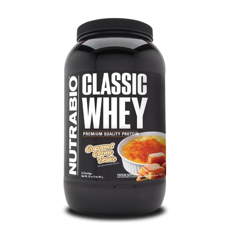 NUTRABIO CLASSIC WHEY 2LB – CARAMEL CREME BRULEE FLAVOR MIXES GREAT GREAT TASTE!