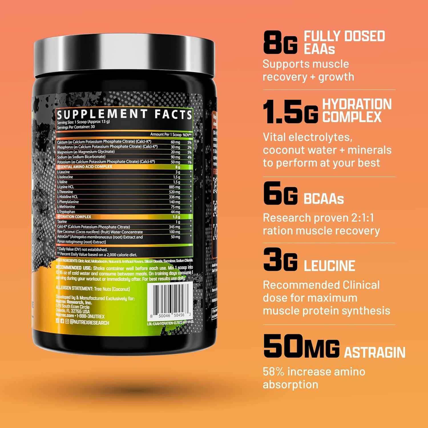 Nutrex – EAA + Hydration It’s Mango Time 30 Servings