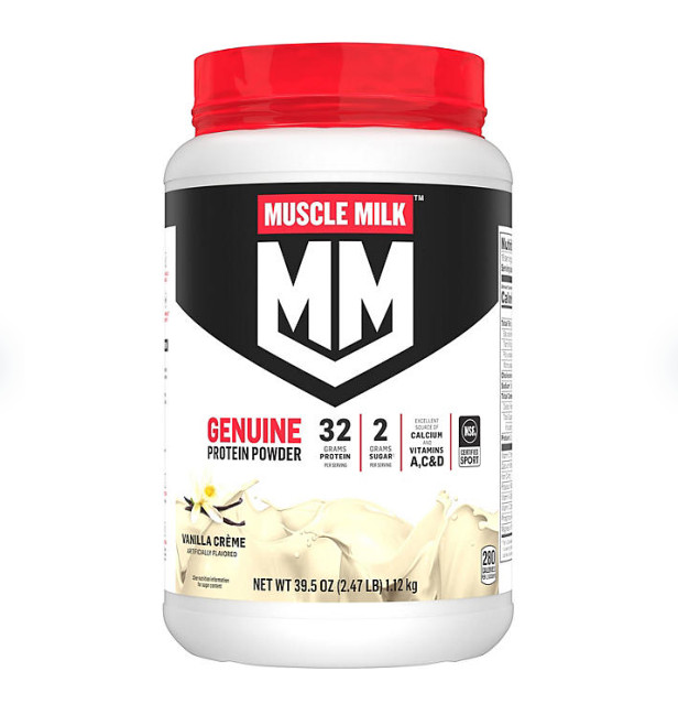 Muscle Milk Genuine 32g Whey Protein Powder, Vanilla Cream (2.47 lbs.)