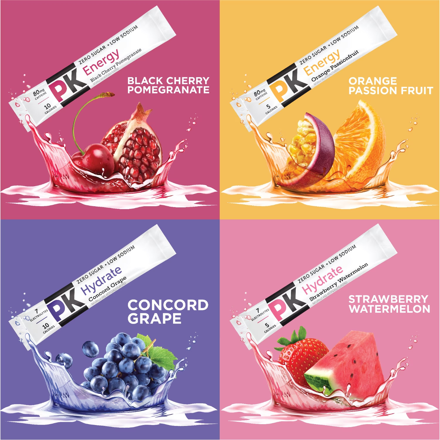 Pure Kick Energy & Hydration Electrolyte Powdered Drink Mix Variety pack, 30 Cou