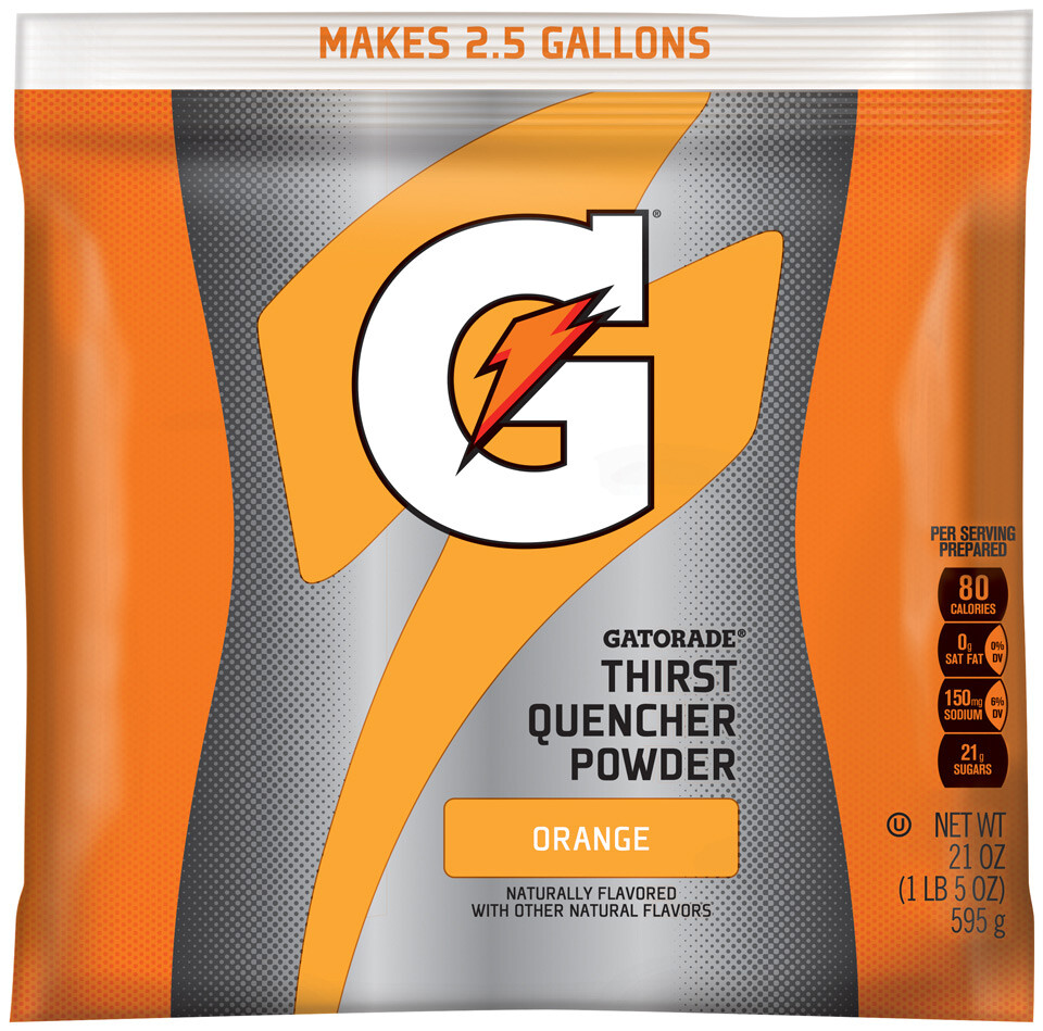 GATORADE THIRST QUENCHER POWDER ORANGE DRINK MIX 21 OZ