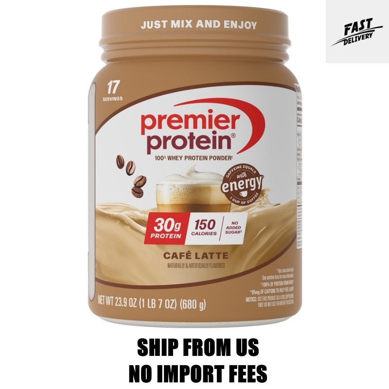 Premier Protein 100% Whey Protein Powder, Café Latte, 30g Protein, 23.9 oz, 1.5l