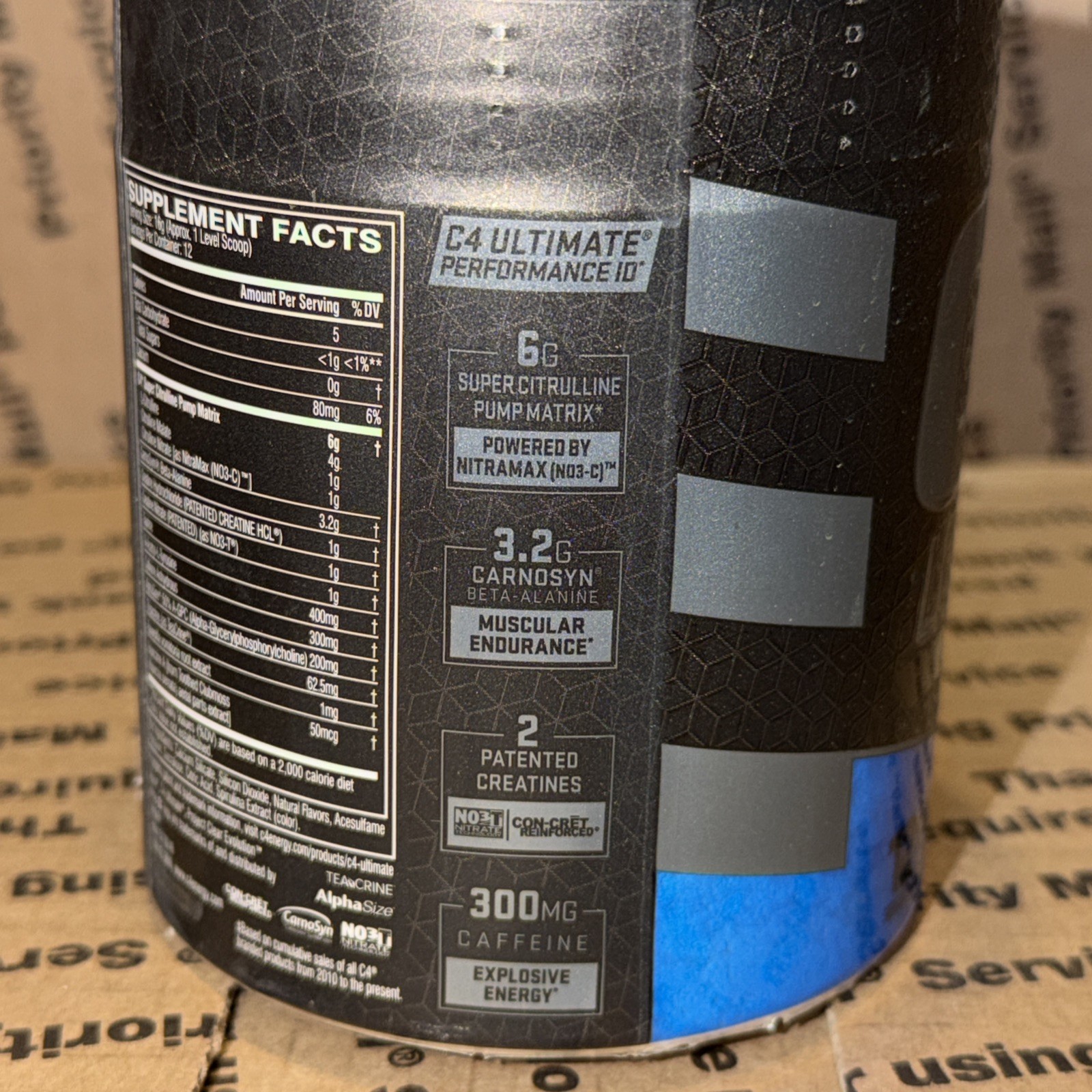 Cellucor C4 Ultimate Pre-Workout Supplement Icy Blue Razz 12 Servings Ex: 11/26