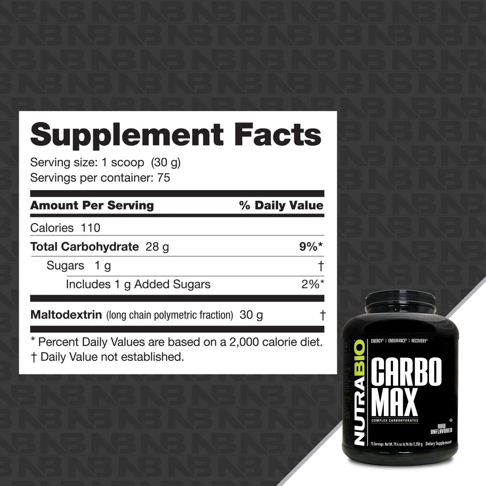 NutraBio CarboMax Maltodextrin Powder – Carbohydrate Powder for Sustained En…