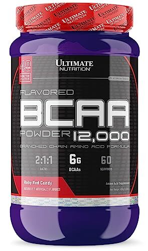 Ultimate Nutrition Flavored BCAA Powder – Ruby Red Candy, 60 Servings