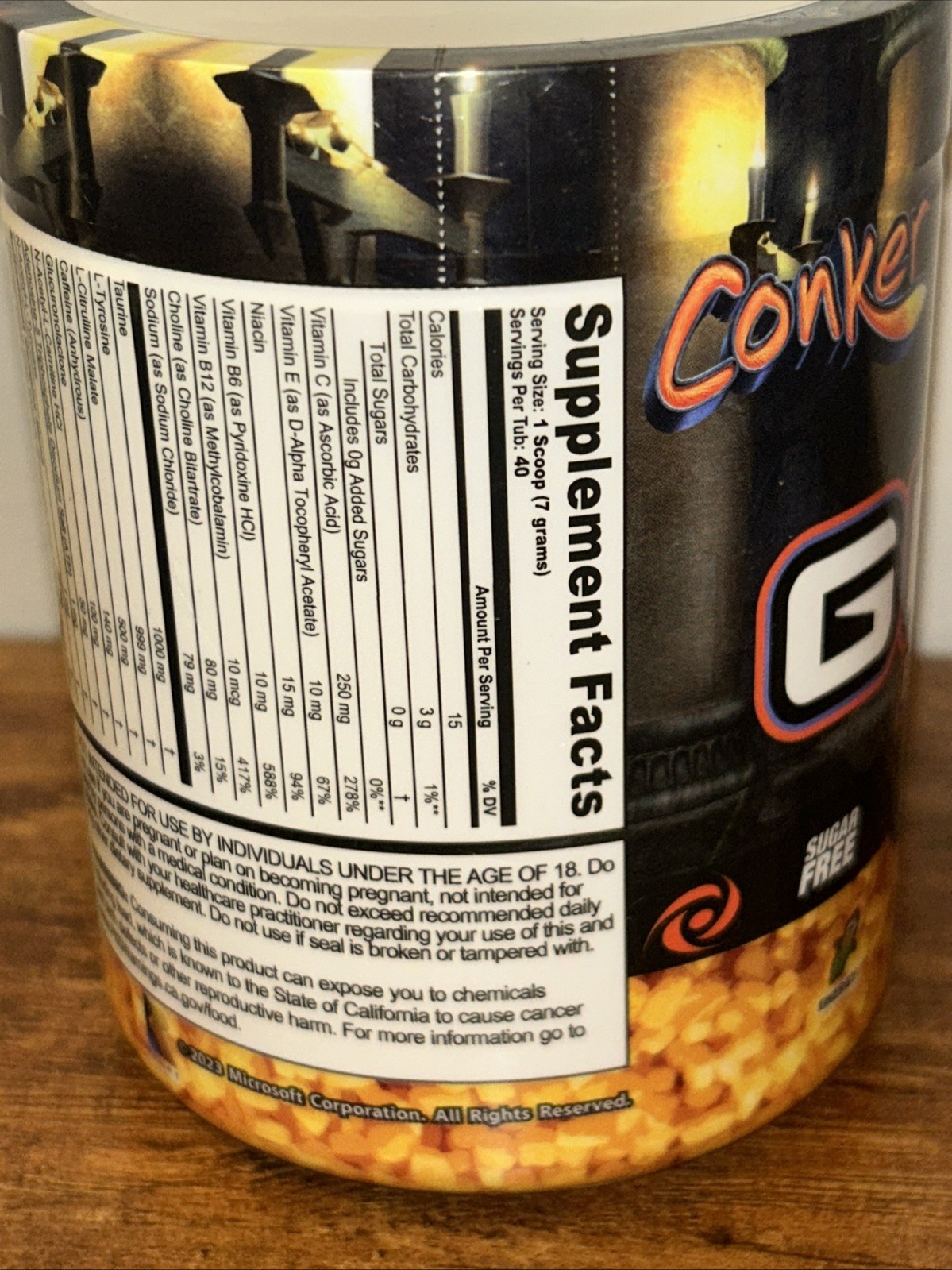G FUEL Conker’s Bad Fur Day: Mighty Poo Energy Formula (40 Servings) Exp 2028
