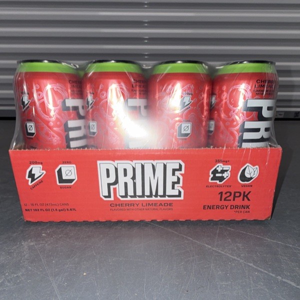PRIME Cherry Limeade Energy Drink 12-Pack 16 fl oz Cans 200mg Caffeine