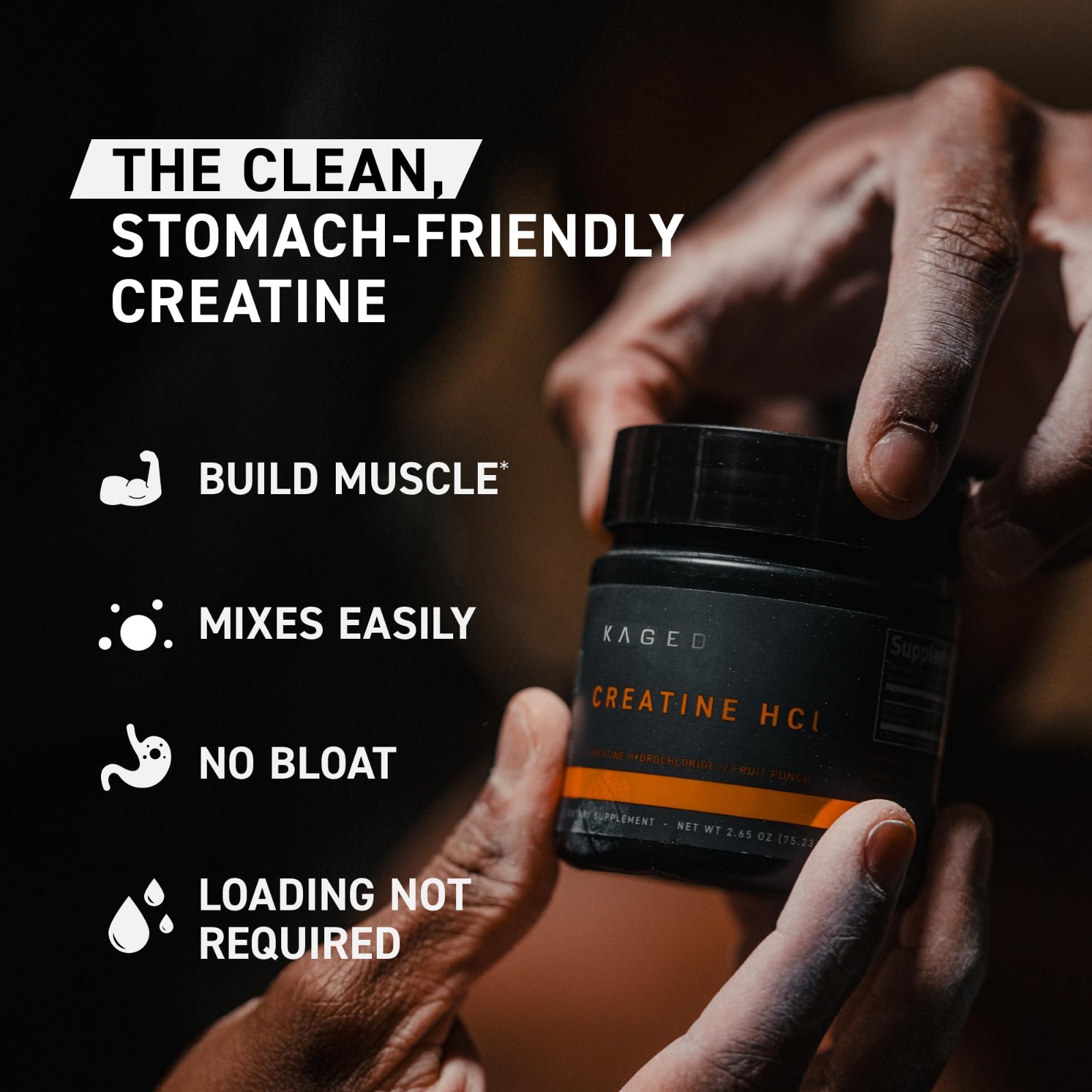 Creatine HCl Powder – 7X Concentrated, Muscle Building, High Absorption, Vegan,