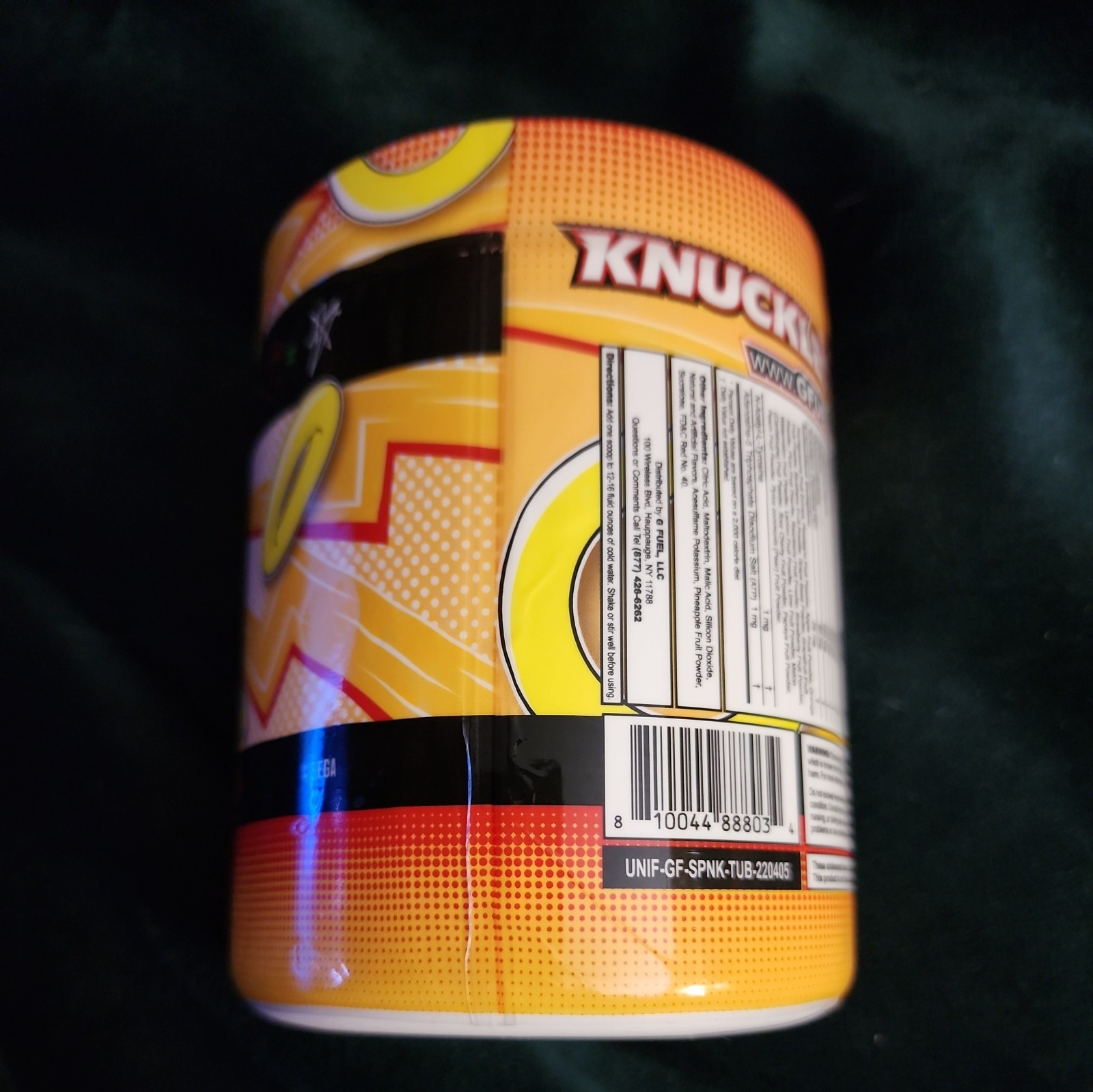 G Fuel Knuckles Sour Power GFuel 40 Servings Sonic The Hedgehog
