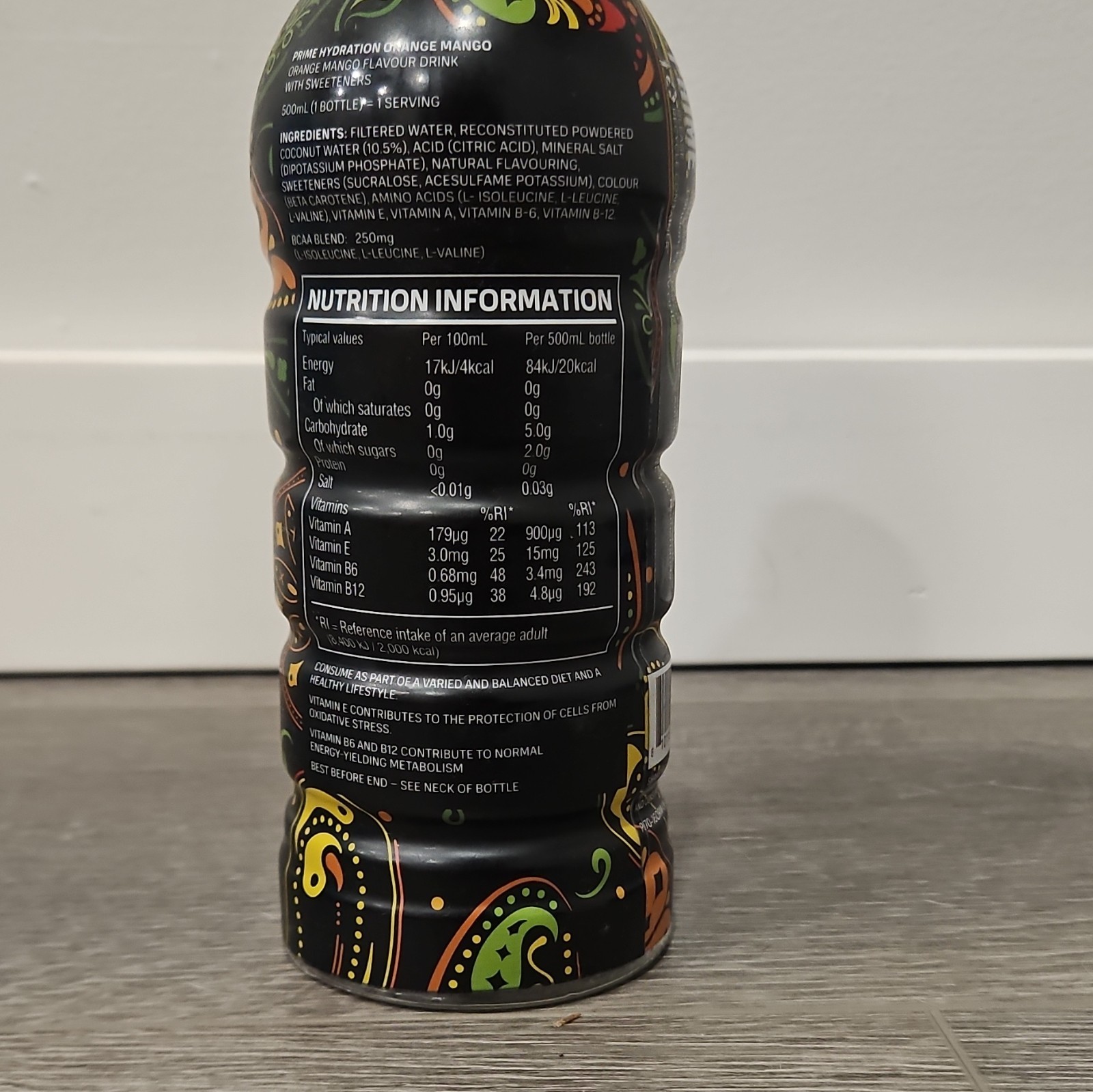 PRIME Hydration Electrolyte Drink, Orange Mango Flavor, 500ml Bottle KSI Sealed