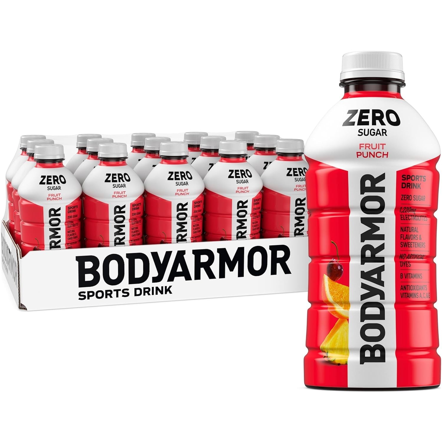 BODYARMOR ZERO Sugar Fruit Punch 28oz 15-Pack Electrolyte Sports Drink