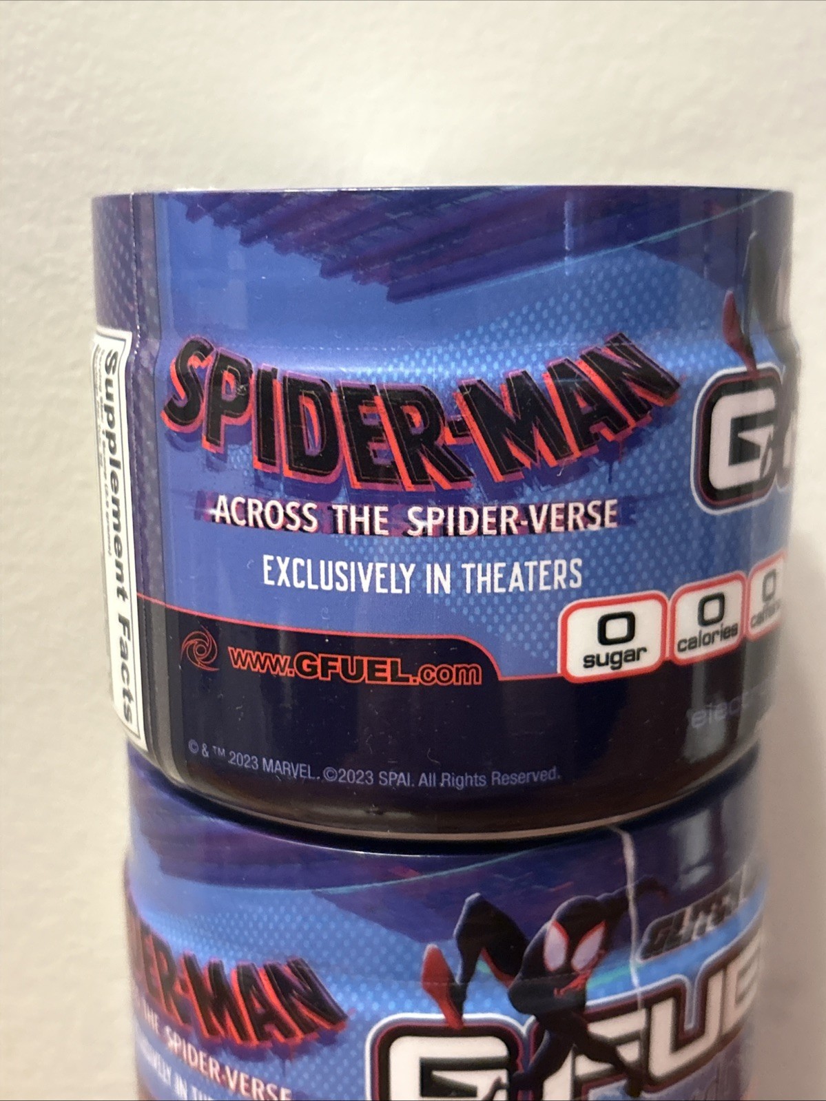 3x G Fuel Spider-Man Across the Spider-Verse Glitch Mix Hydration Tub Exp 5/2028