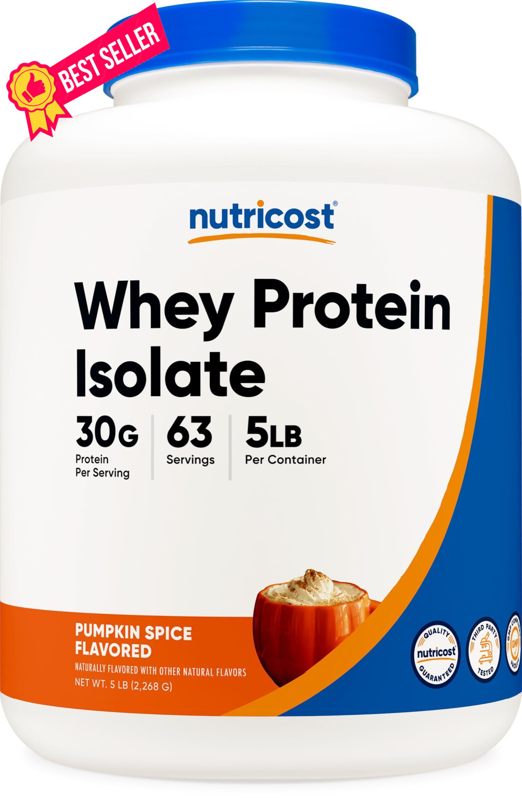 Nutricost Whey Protein Isolate Powder (Pumpkin Spice) 5 5 Pound (Pack of 1)