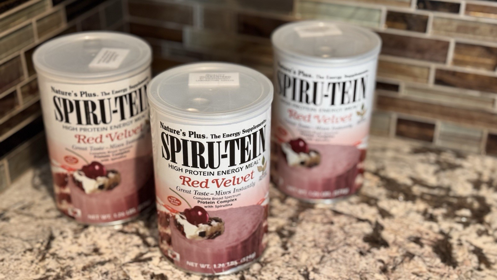 Nature’s Plus Spiru-tein Red Velvet High Protein Energy Meal 1.26 Lbs x 3packs