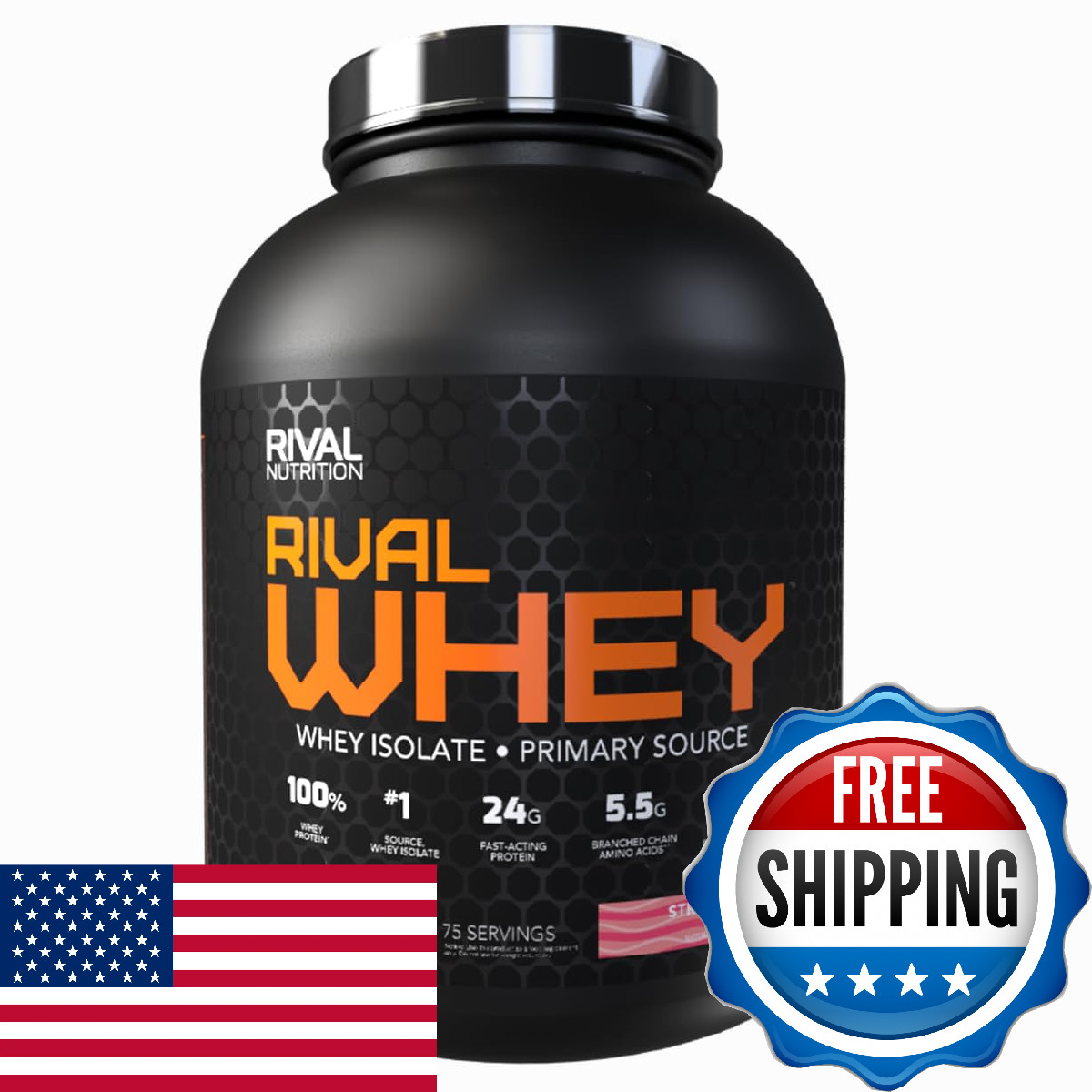 Rival Nutrition Rival Whey Protein Powder 5 Lb 75 Servings I 100 Of Protein
