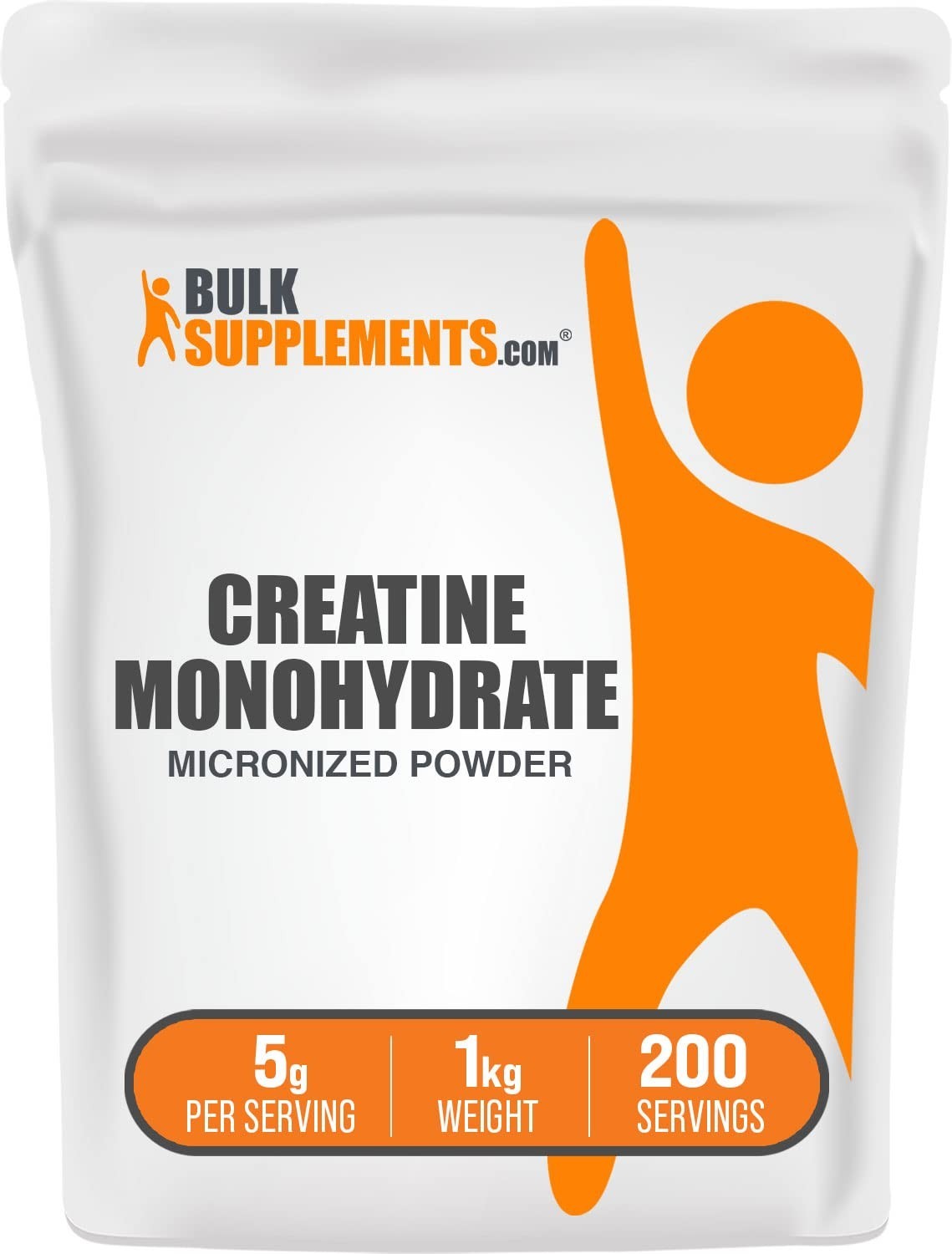 Micronized Creatine Monohydrate Powder – Unflavored, Pure, Gluten-Free, 1kg (2.2
