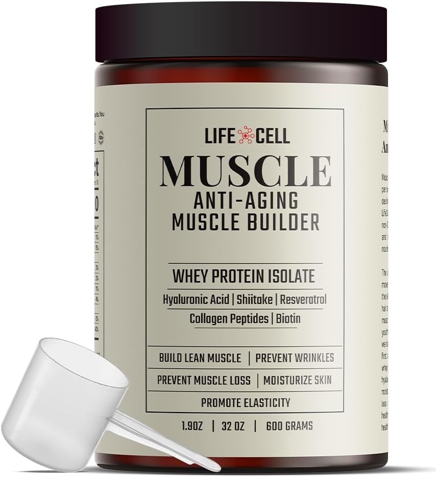 Whey Protein – Anti-Aging Muscle Builder with Shiitake Mushroom, Collagen & Hyal