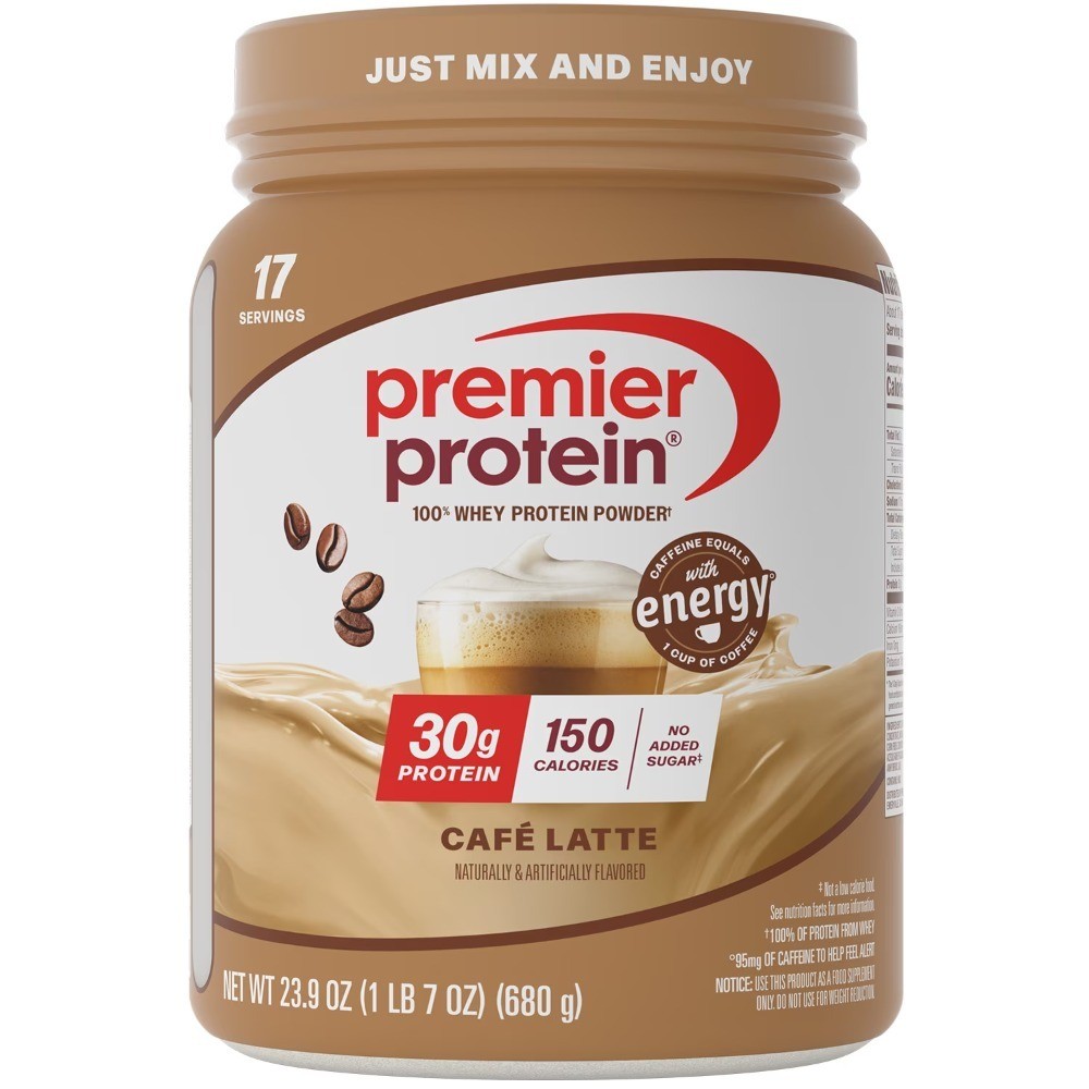 100% Whey Protein Powder, Latte, 30g Protein, 23.9 oz, 1.5lb