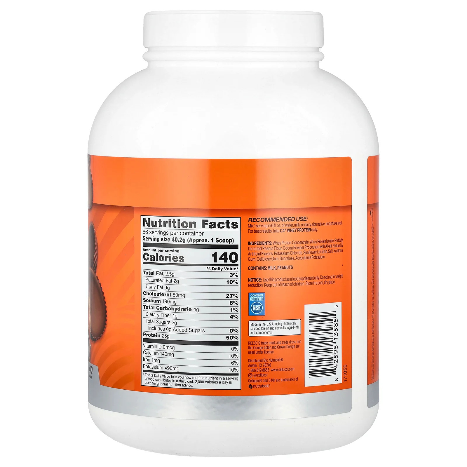 C4® Whey Protein, Reese’s Peanut Butter & Chocolate , 5.85 lb (2.65 kg)