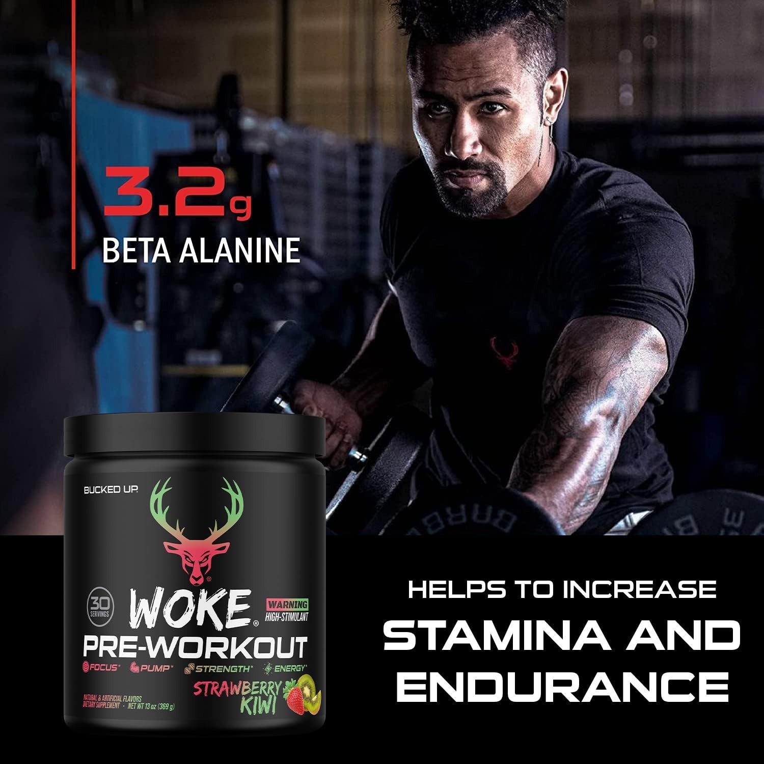 High-Stim Pre Workout Powder – Best Tasting Focus Nootropic, Pump & Strength – 3