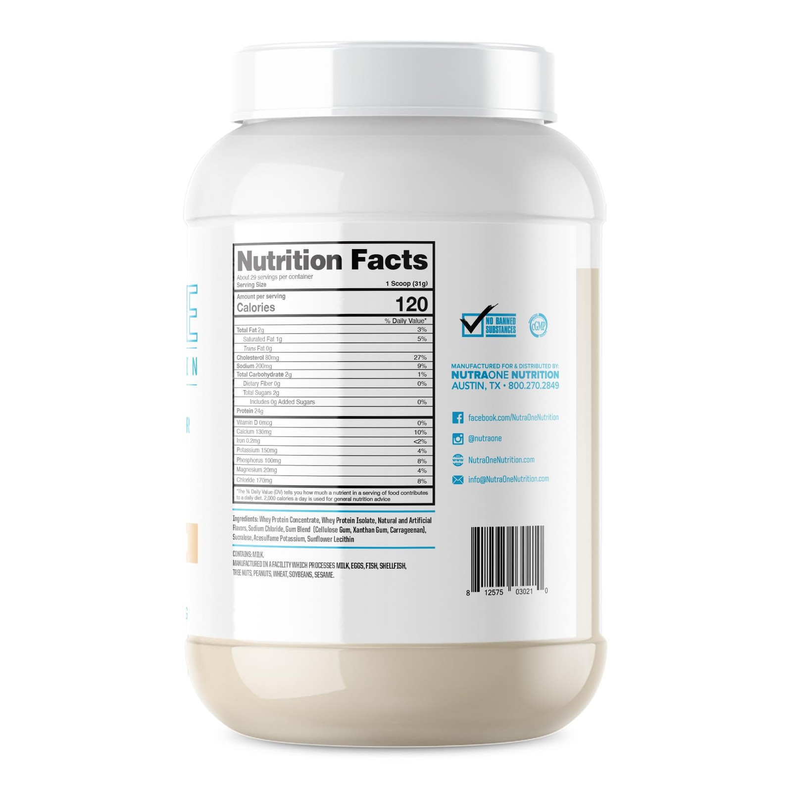 NutraOne ProteinOne Vanilla Ice Cream – 2lbs