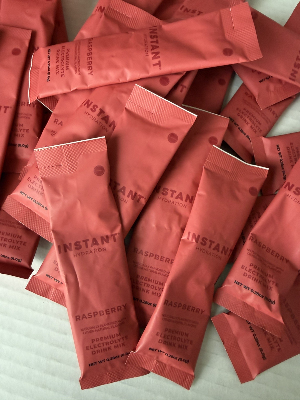 Instant Hydration Premium Electrolyte Drink Mix – Raspberry – 50 Packets