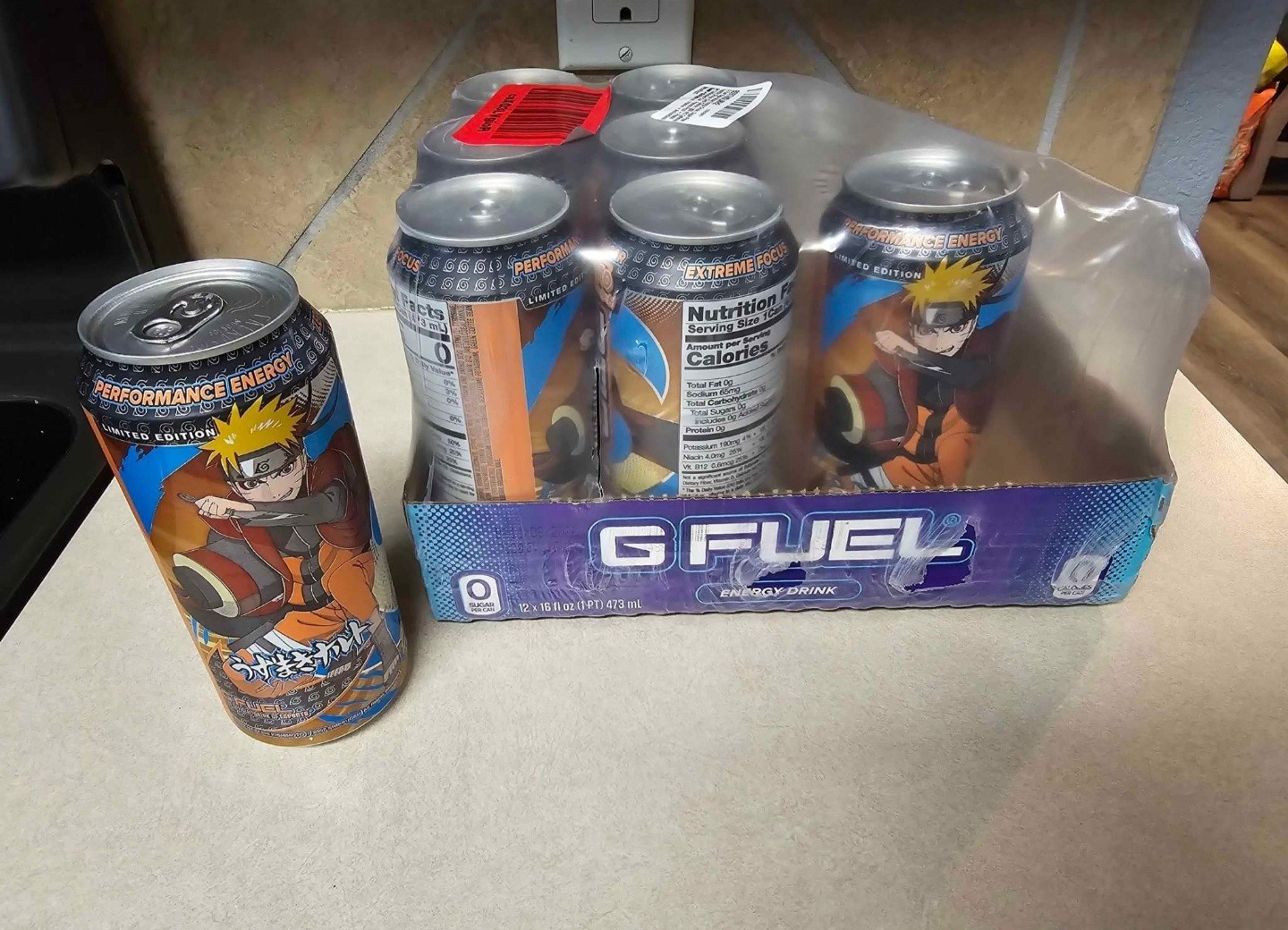 FULL G FUEL SAGA MODE NARUTO SHIPPUDEN ANIME NINJA ENERGY DRINK LIMITED EDITION