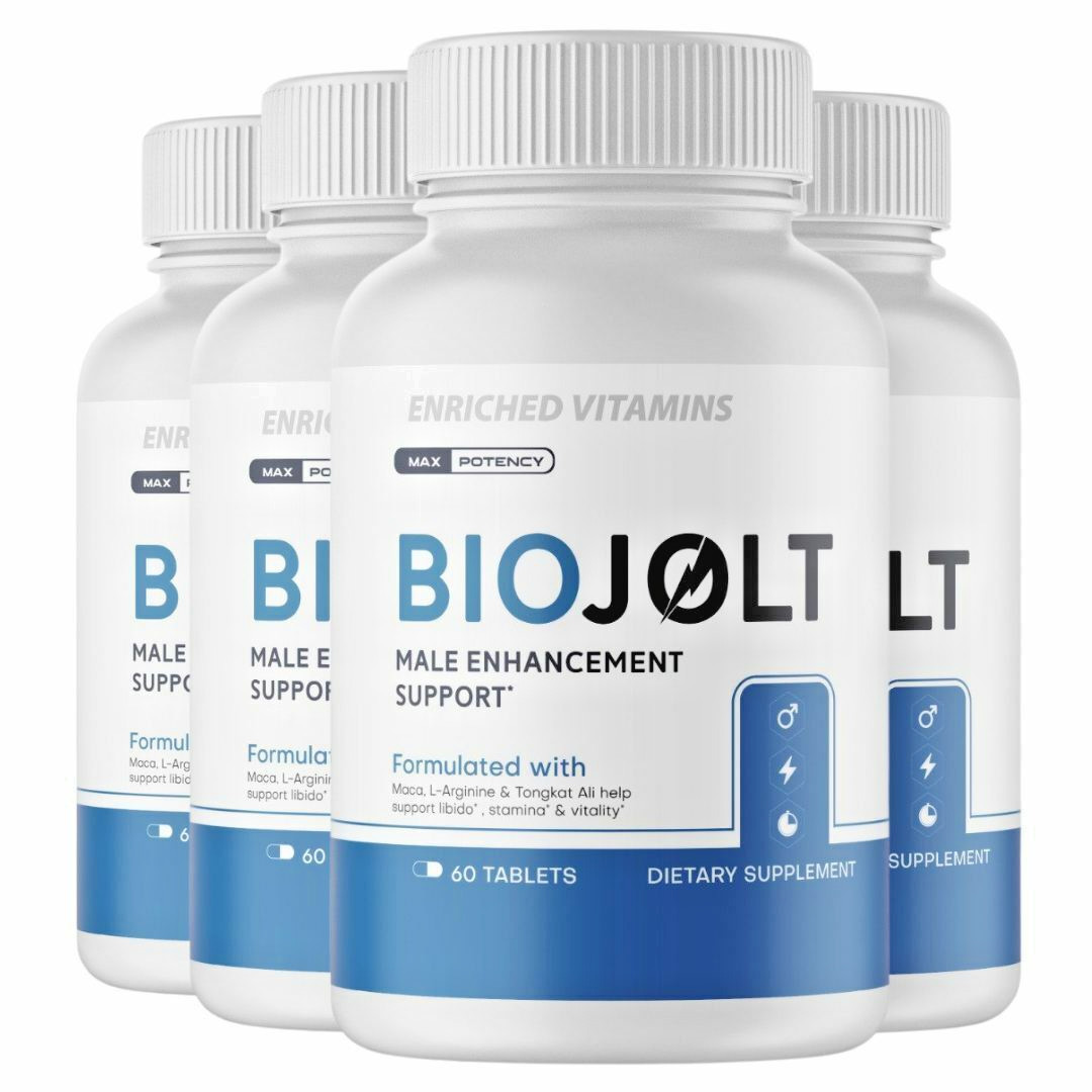 (4 PACK) Official BioJolt – Natural Male Enhancement Increase Strength Stamina