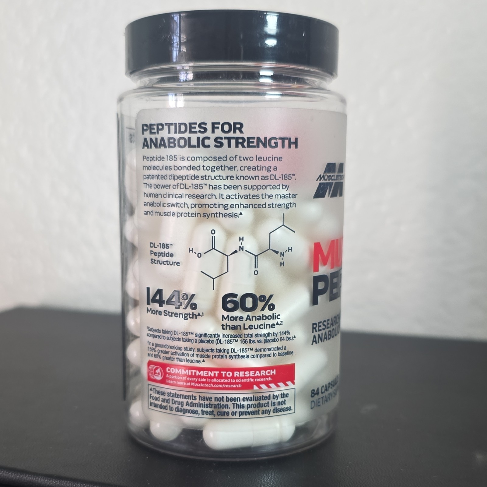 MuscleTech DL-185 Muscle Peptide 2,000mg 84 Capsules Muscle Gain Strength