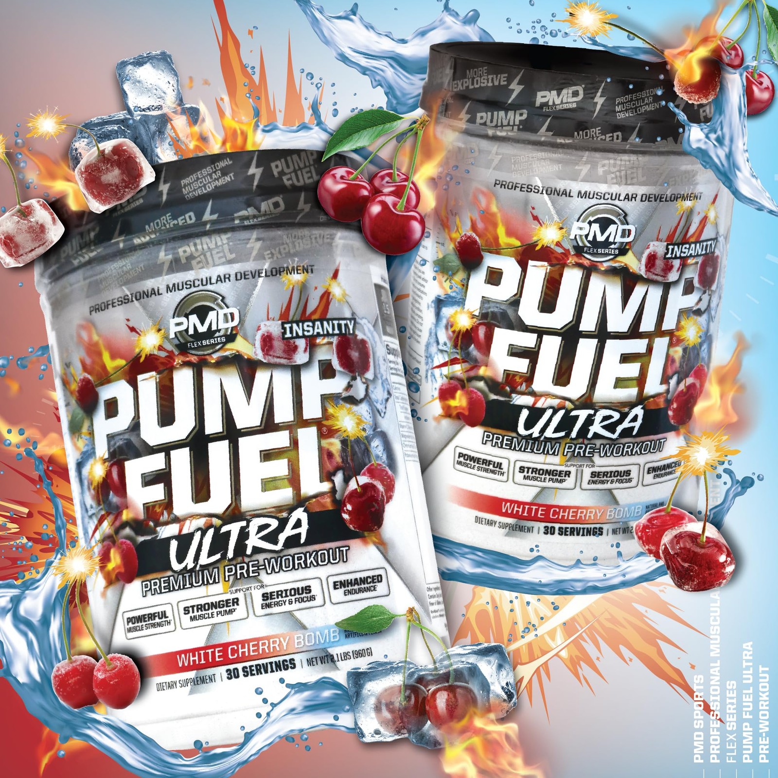 PMD Sports Pump Fuel Ultra Insanity, 2.05 Pound (Pack of 1), Cherry Bombsicle