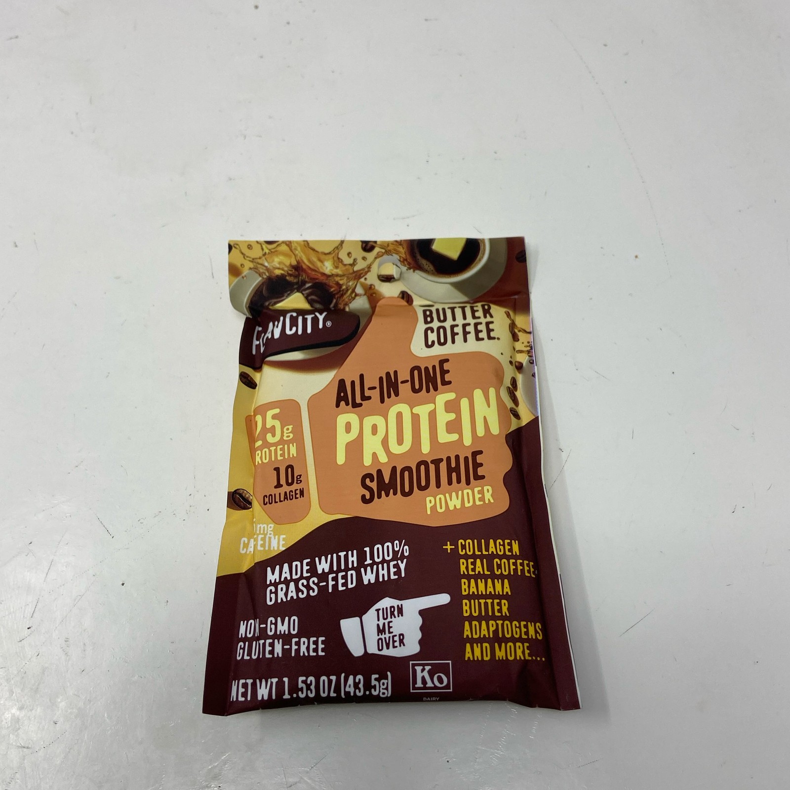 FlavCity Butter Coffee Protein Smoothie Packet, 1.53 oz Single-Serve