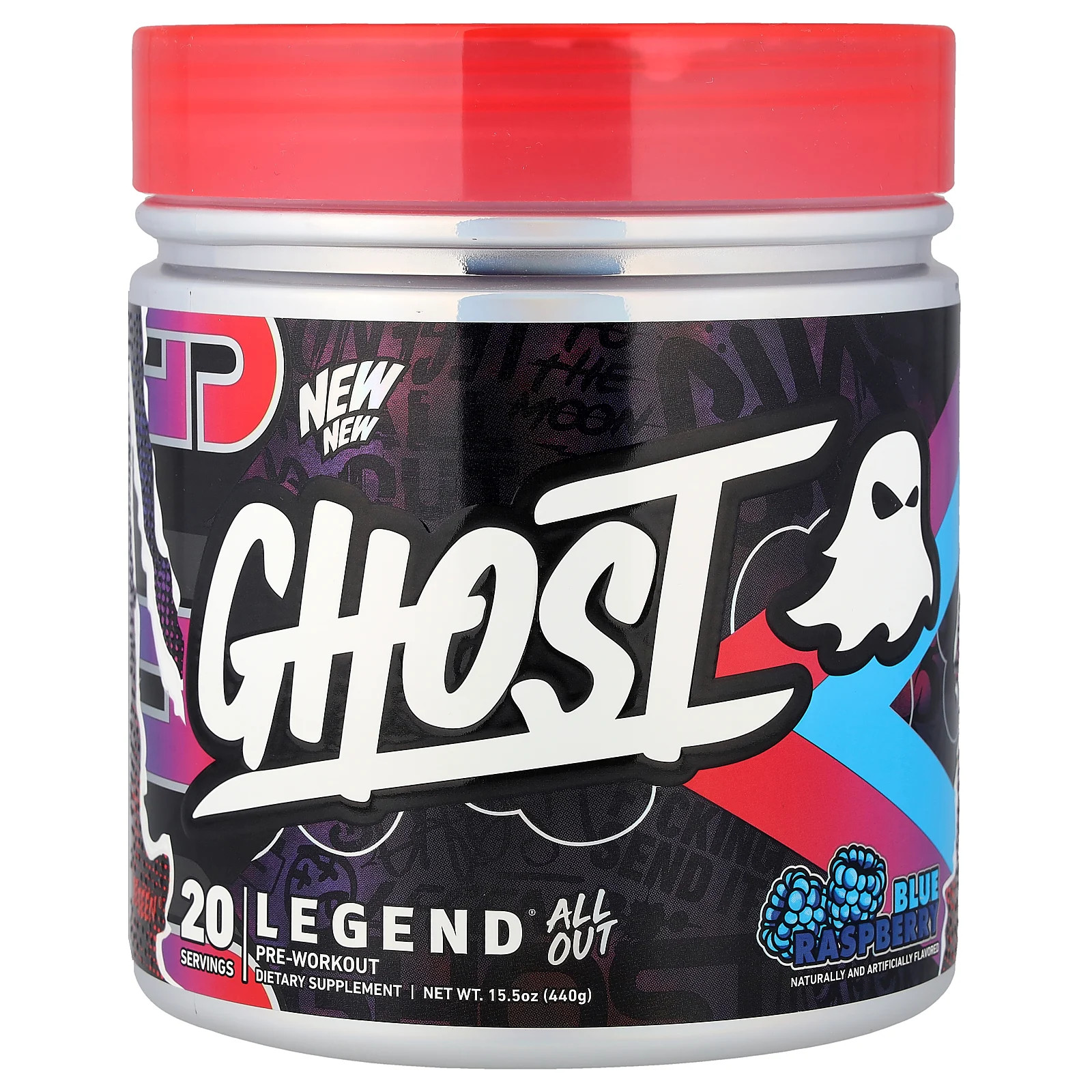 Legend® All Out Pre-Workout, Blue Raspberry, 15.5 oz (440 g)