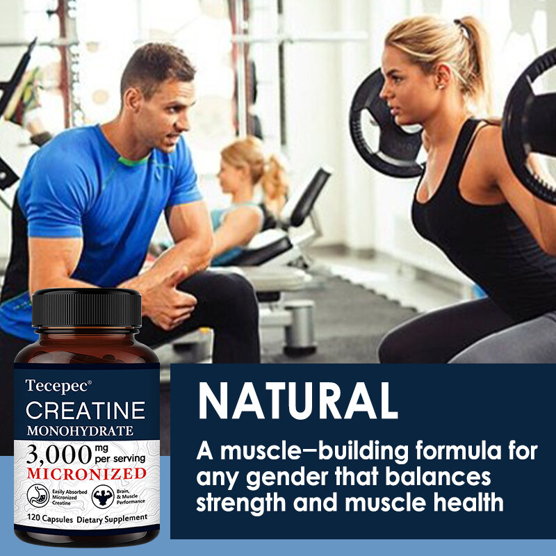 Creatine Monohydrate 3000 Mg Capsules Muscle Mass Strength Regeneration