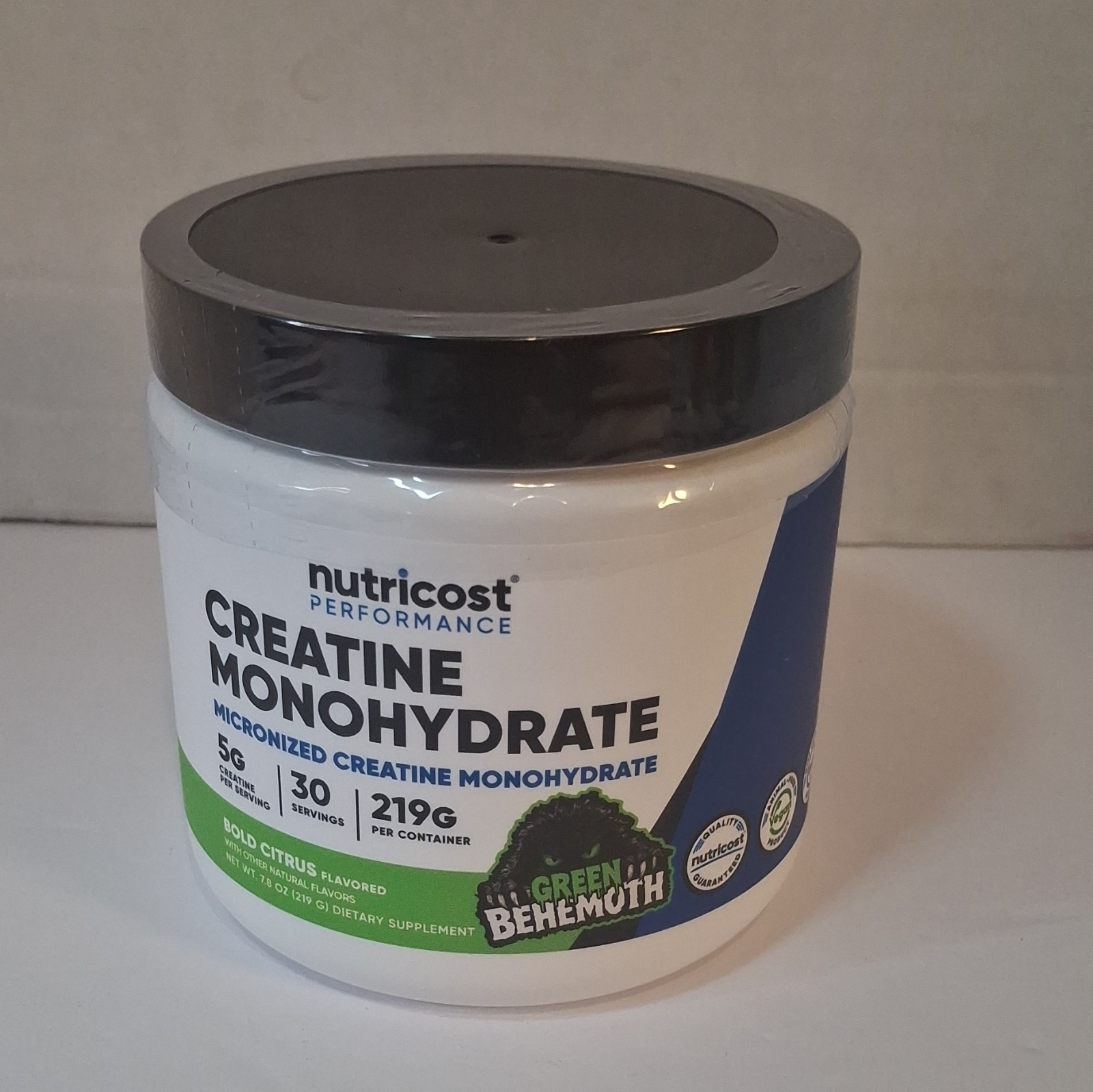 Nutricost Creatine Monohydrate Powder Bold Citrus 5g 30 Servings 7.8oz