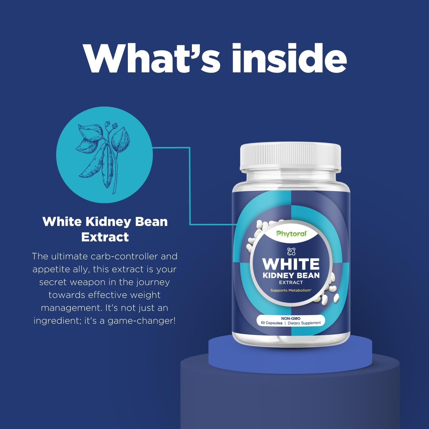 Metabolism Booster Fat Burner Kidney Bean Supplement (60 Caps)