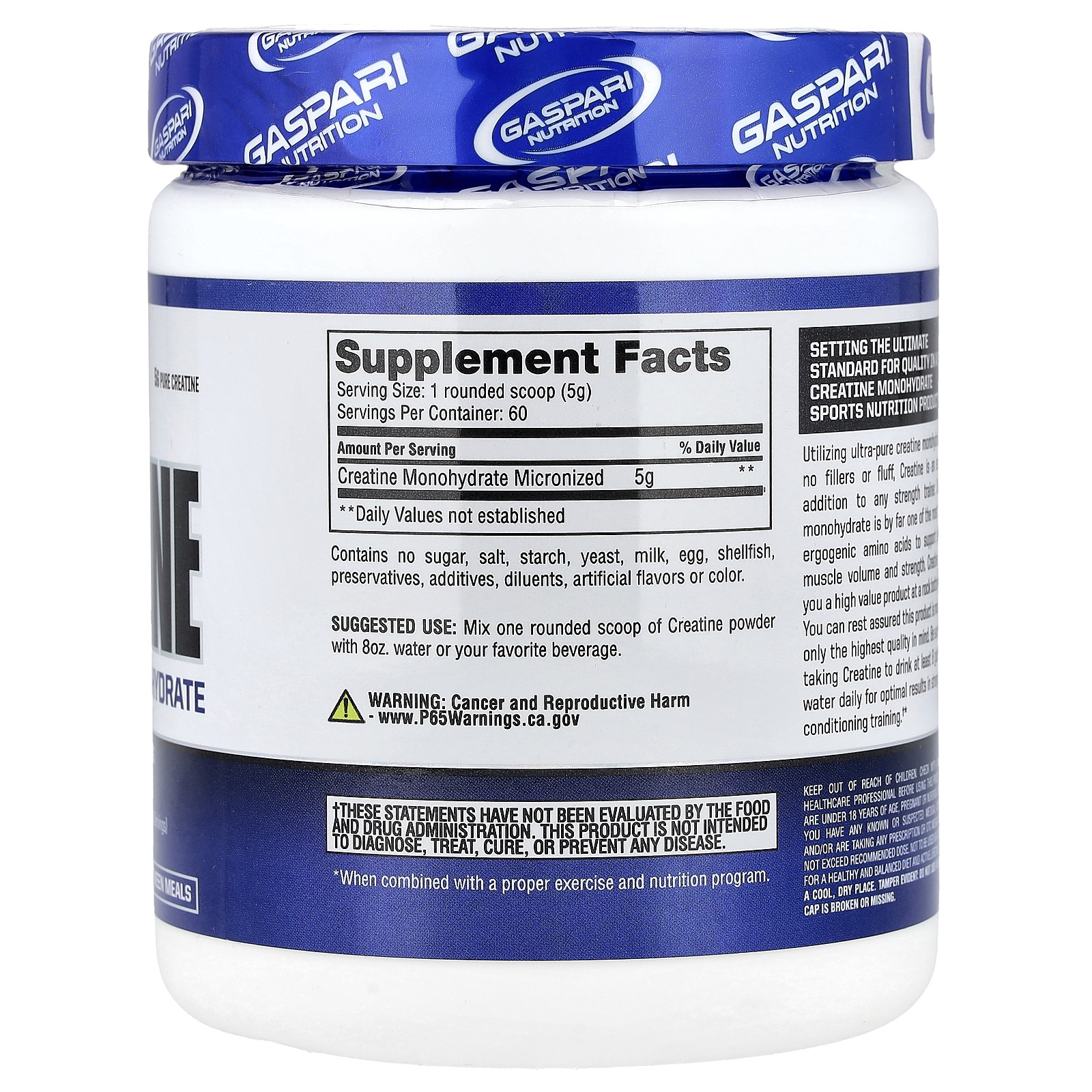 Creatine, Unflavored, 300 g
