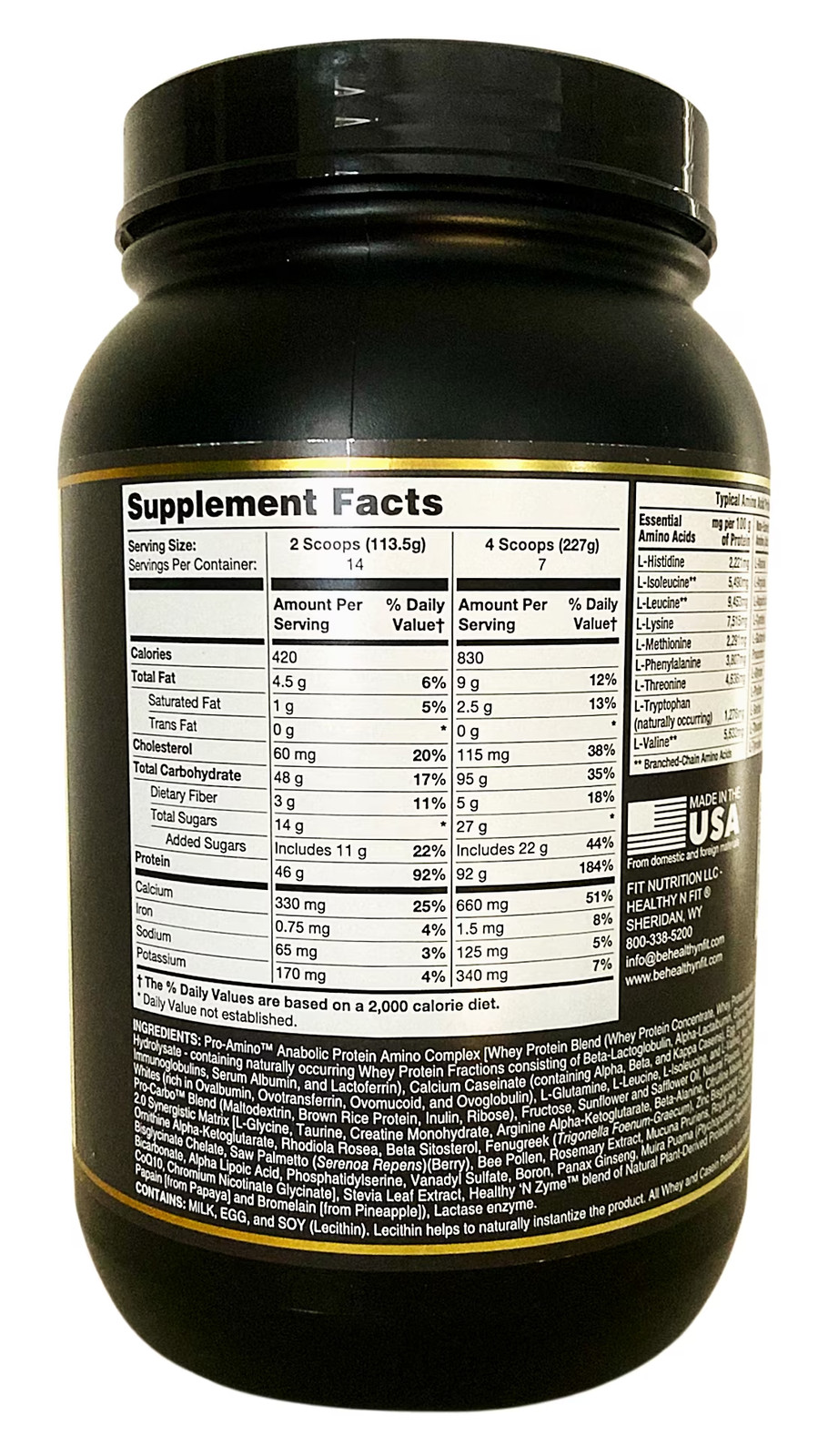 Healthy N Fit – Anabolic Muscle Vanilla, 3.5 Lb, Sustained Release Protein Compl