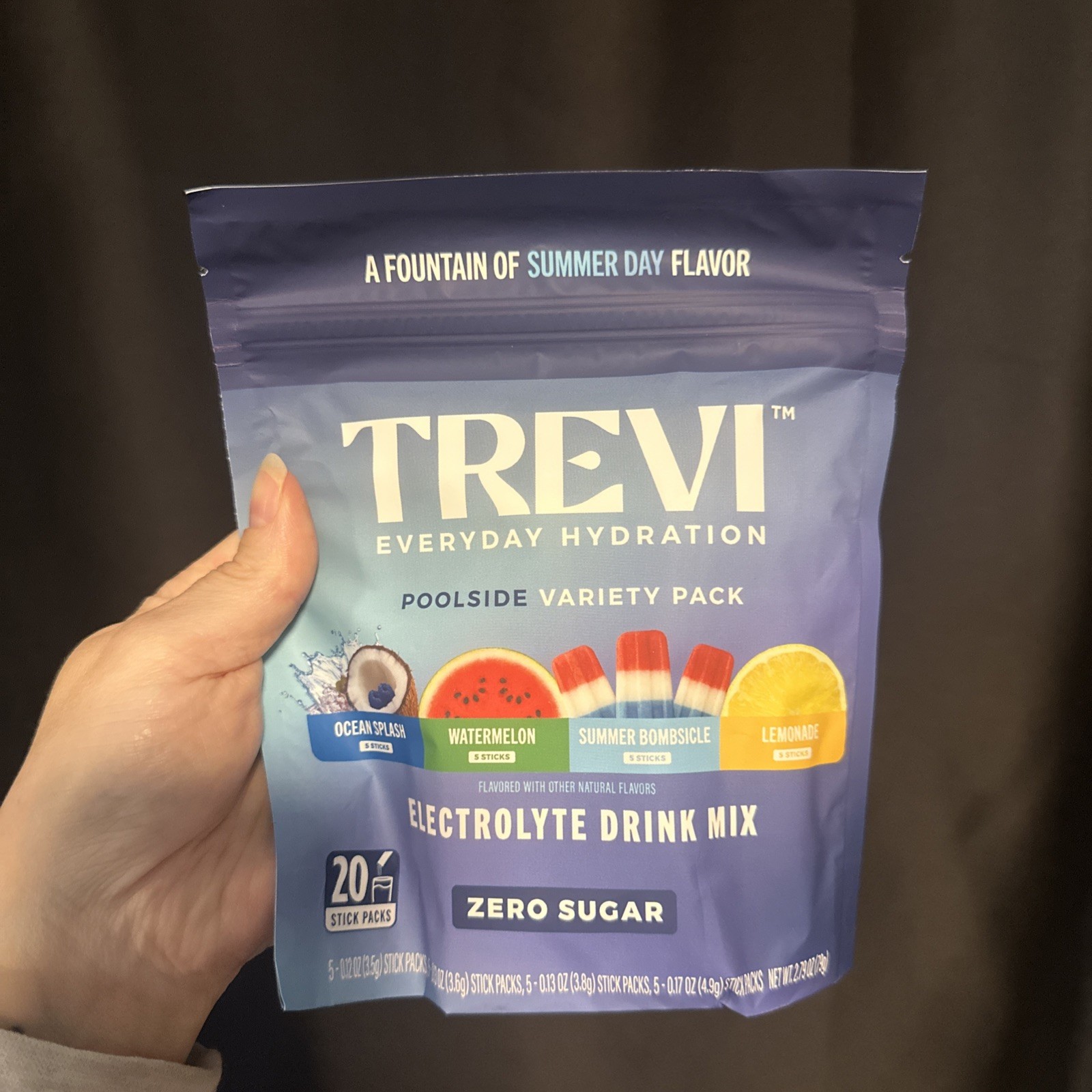 TREVI Poolside Variety Pack 20ct Sugar Free Electrolyte Drink Mix
