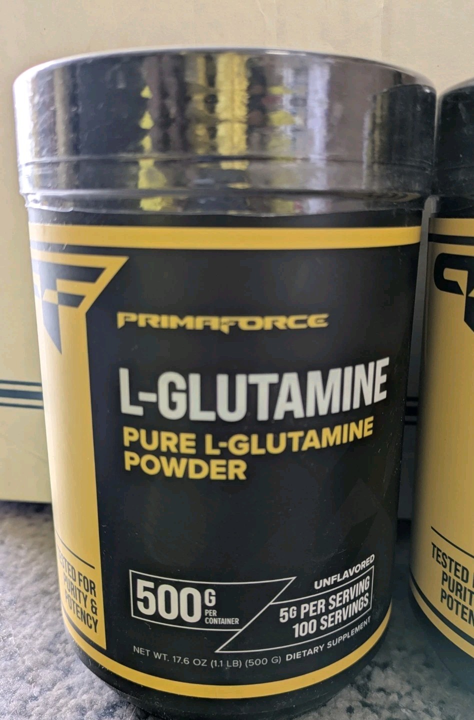 PrimaForce L-Glutamine Powder 500g x 2 (1000 Gram (1 KG) Dietary Supplement