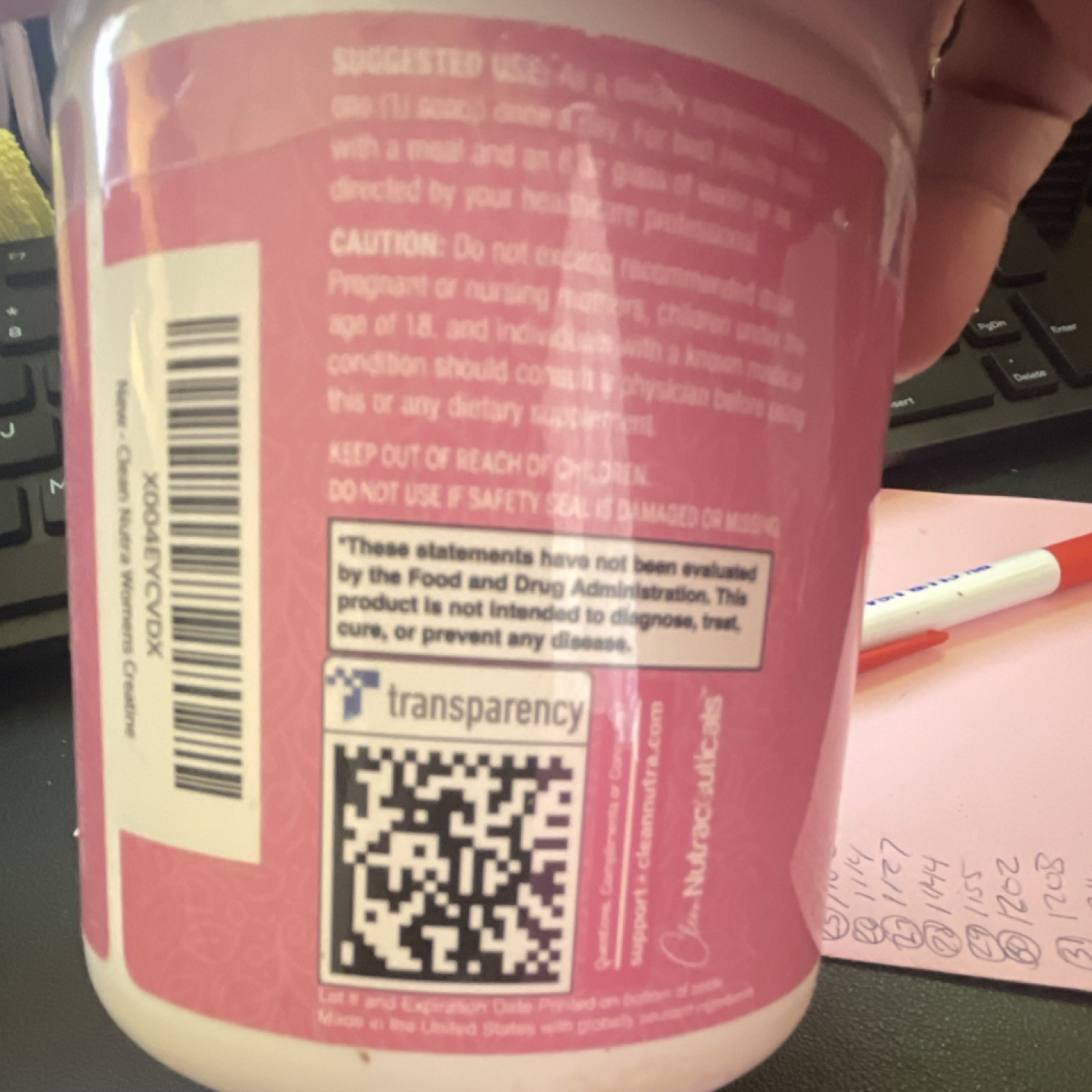 Clean Nutra Womens Creatine Monohydrate BCAA 5000mg Tropical Orange