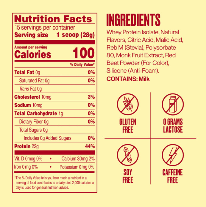 Seeq Clear Protein Powder, Strawberry Lemonade, 15 Servings