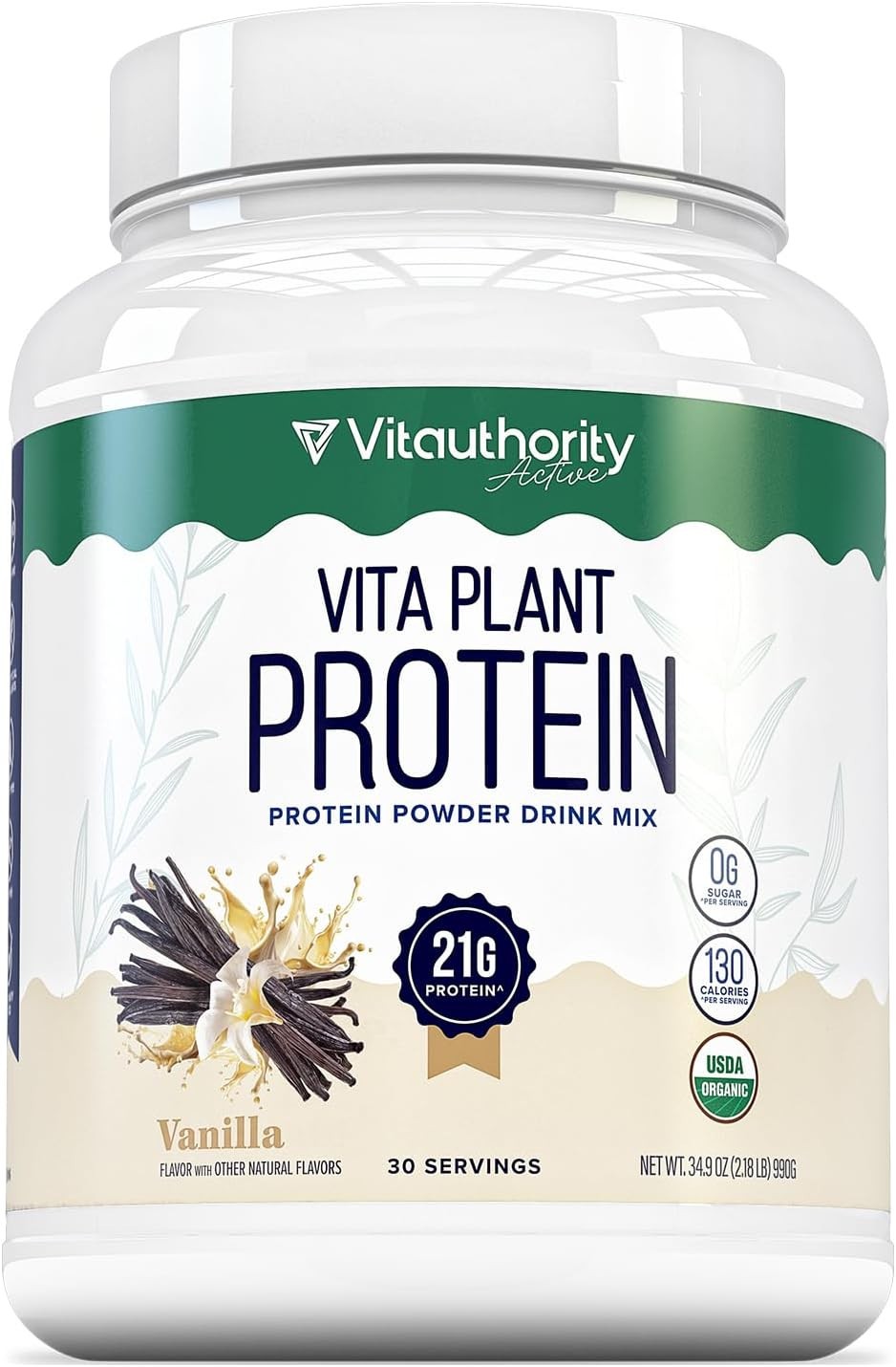 Organic Vita Plant Based Protein ~ Complete Vegan Protein Powder with BCAAs
