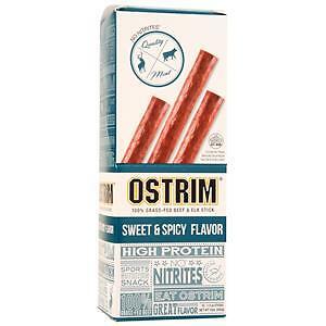 Protos Foods Ostrim – 100% Grass-Fed Beef & Elk Stick Sweet & Spicy 10 pack
