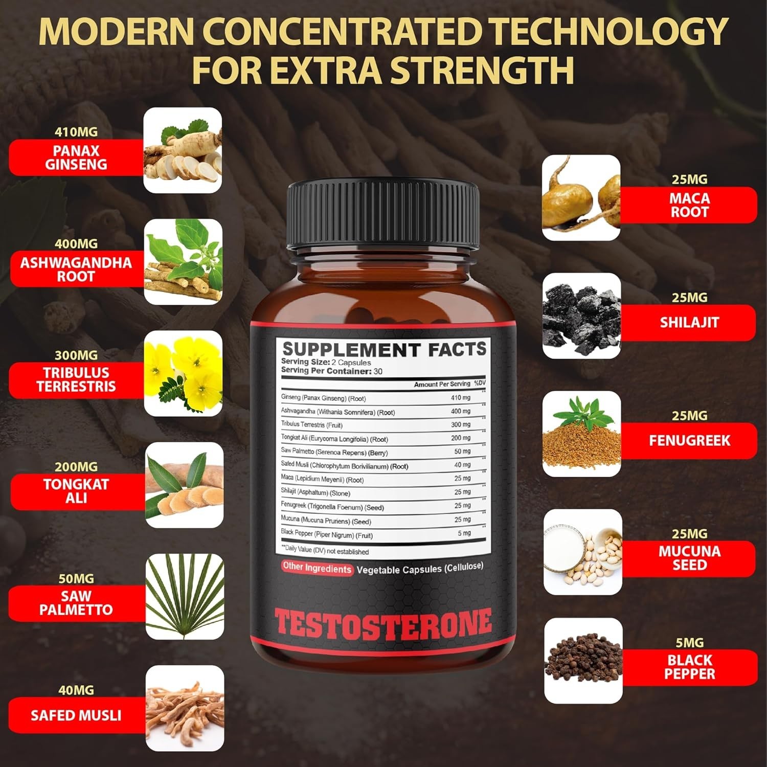 Legal STEROID ANABOLIC Pills BULKING Testosterone Booster MUSCLE GROW, 11 Herbs