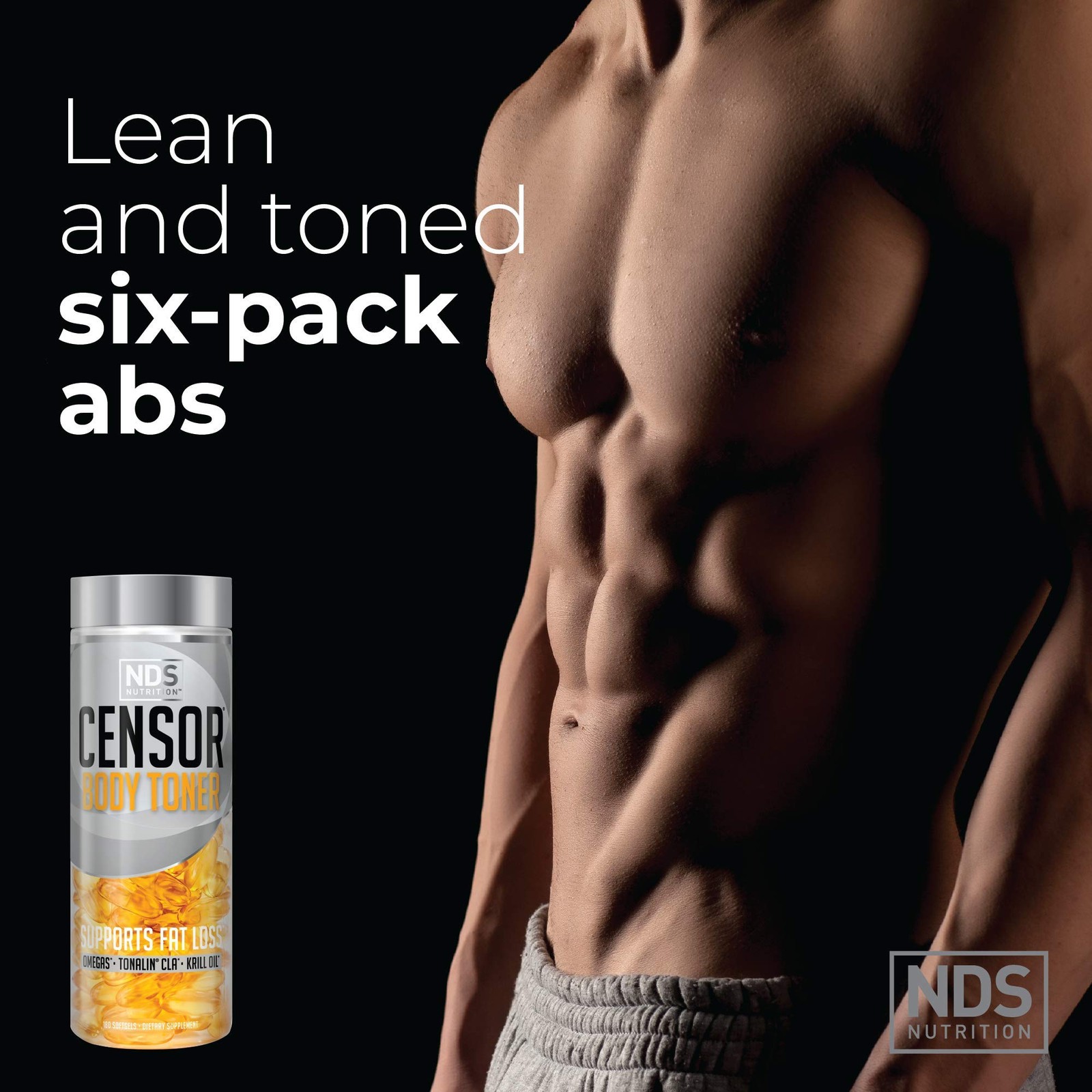 NDS Nutrition Loss and Body Toner with CLA, Fish Oil, Safflower and Omega 3-6…