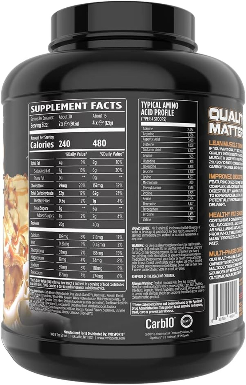 | Major Mass Lean Mass Gainer | Mass Gainer Protein Powder for Muscle Gain | Wei